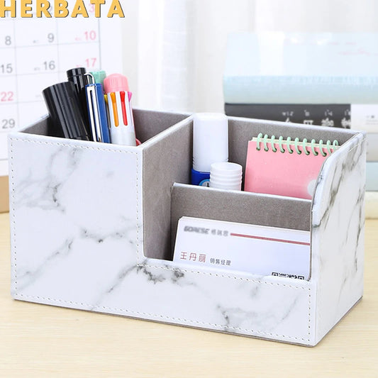 Marble Look Desk Organizer