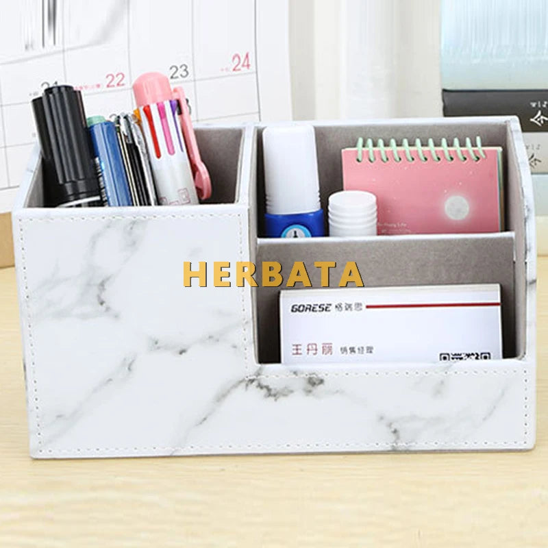 Marble Look Desk Organizer