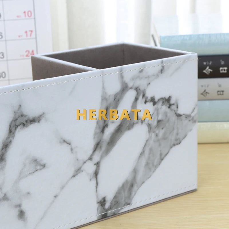Marble Look Desk Organizer