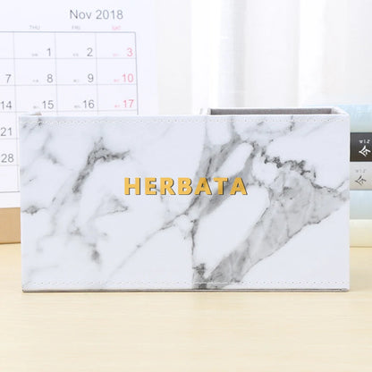Marble Look Desk Organizer